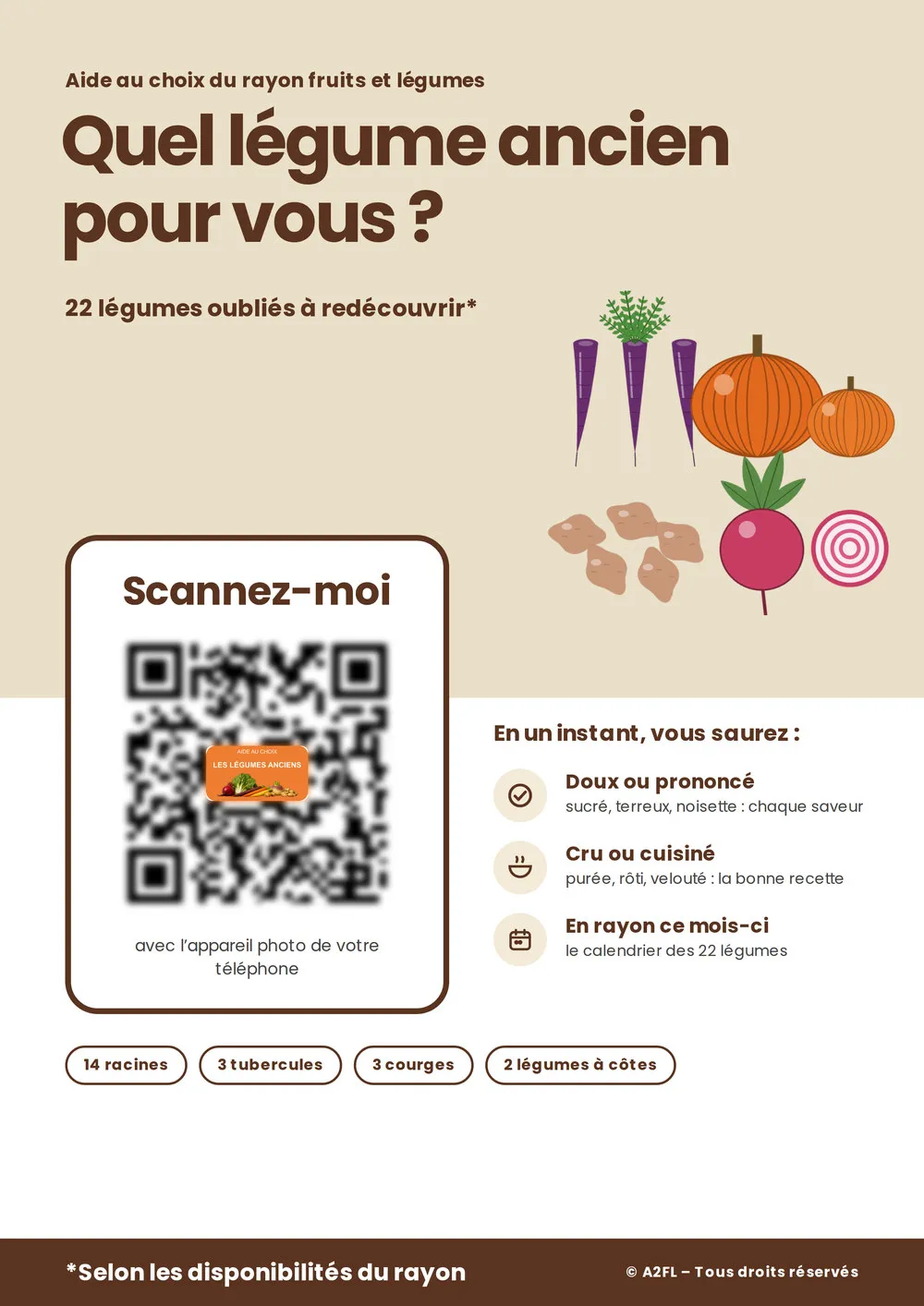 Affiche d'aide au choix « Quel légume ancien pour vous ? »