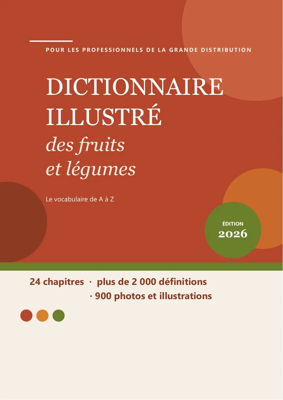 Couverture du Dictionnaire illustré des fruits et légumes, édition 2026