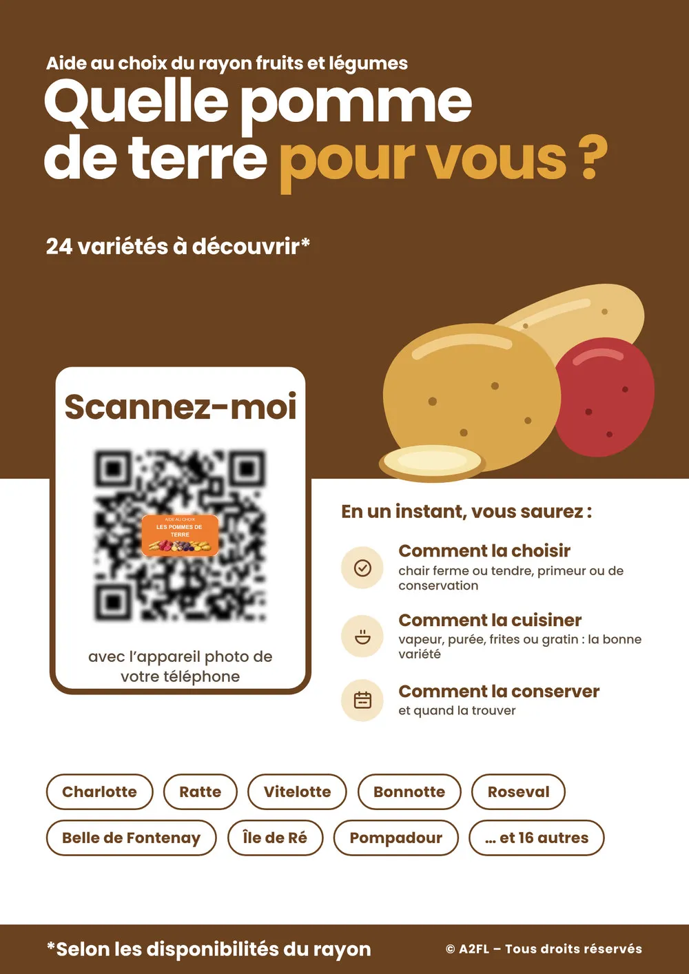 Affiche d'aide au choix « Quelle pomme de terre pour vous ? »