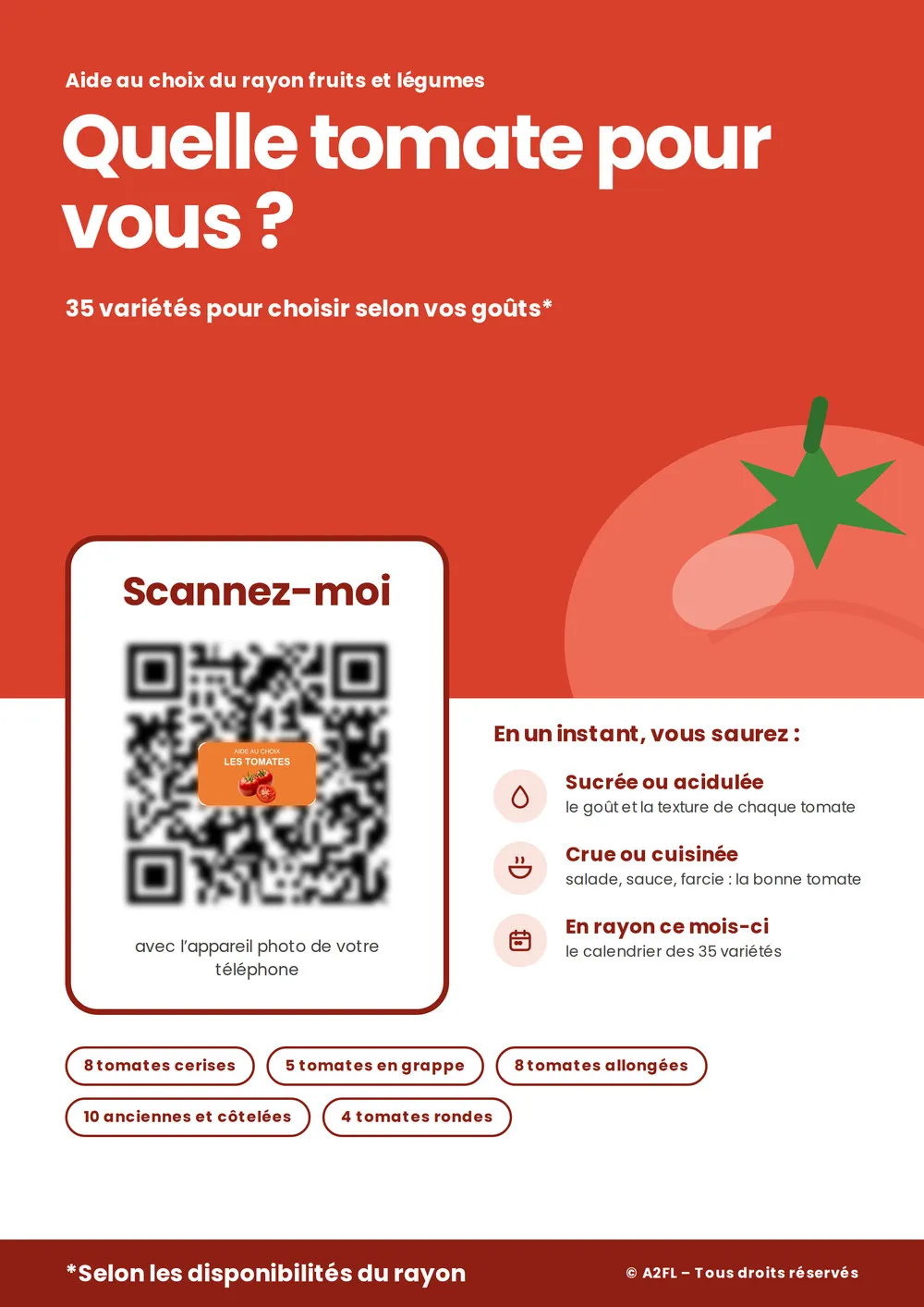 Affiche d'aide au choix « Quelle tomate pour vous ? »
